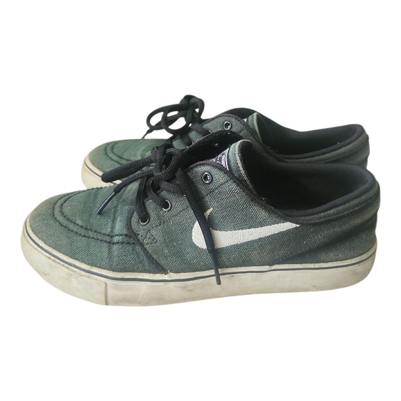 Nike SB Stefan Janoski Youth Size 6Y Green Canvas Skate Shoes Low Top - Picture 3 of 9